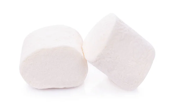 Closeup Marshmallows Fundo Branco — Fotografia de Stock