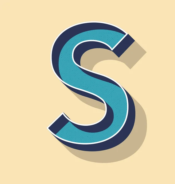 字母 S 复古矢量文本样式，字体概念 — 图库矢量图片