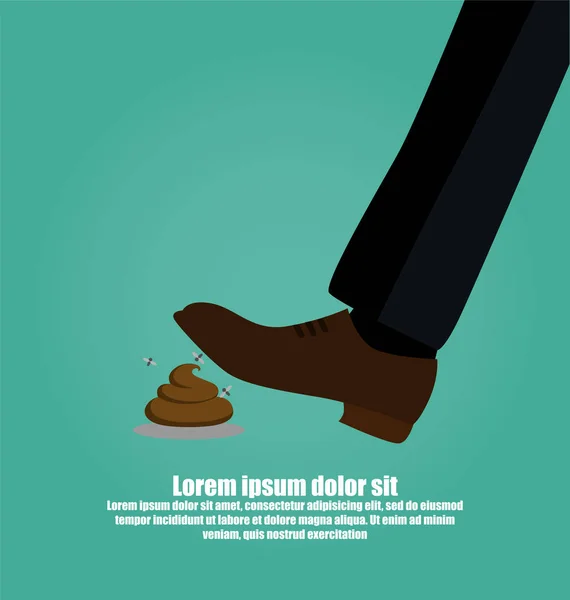 Köpek boku yığını stepping adamın ayak
