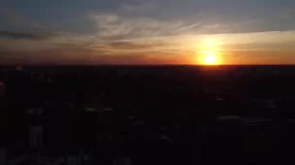 Tramonto aereo drone vista — Video Stock