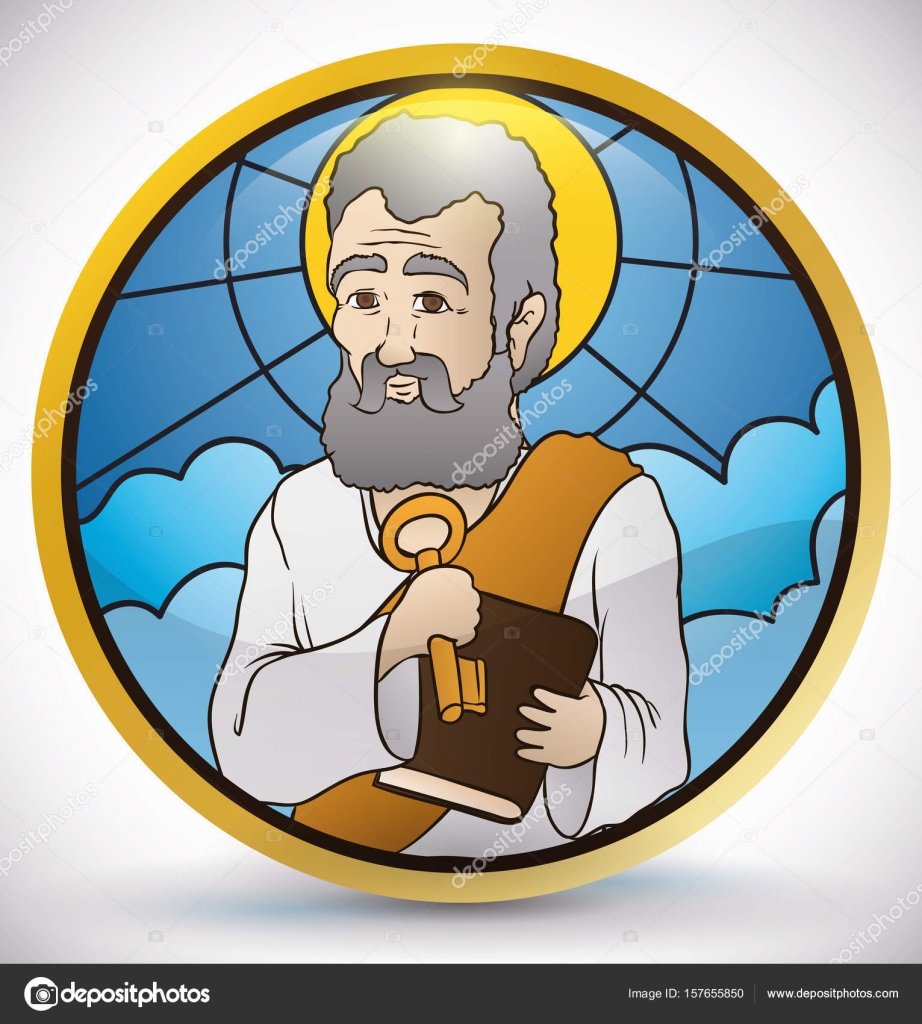 Apostle saint peter imágenes de stock de arte vectorial | Depositphotos