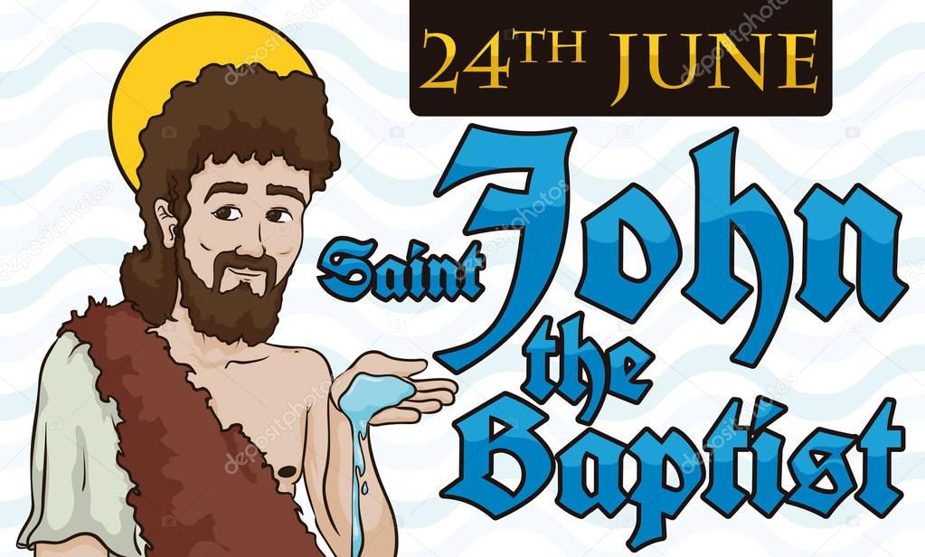 Commemorative Design for Saint John's Eve in June 24, Vector Illustration