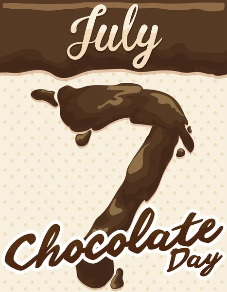 Läcker choklad grädde Design att fira choklad dag, vektorillustration — Stock vektor