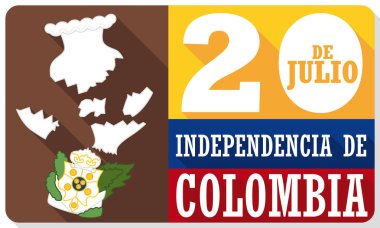 Llorente Kolombiya Bağımsızlık günü kutlamaları, vektör çizim anısına vazo kırıldı