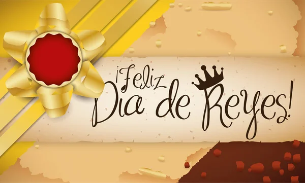 Dia de Reyes kutlama, vektör çizim Magi geleneksel teklifleri — Stok Vektör