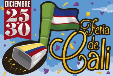 Cali şehrinin güzel gökyüzü manzarası - 