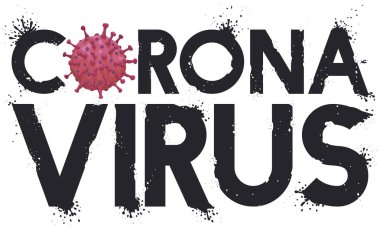 Yayılmış Erotik Metin Sunar Wuhan Coronavirus, Vektör İllüzyonu