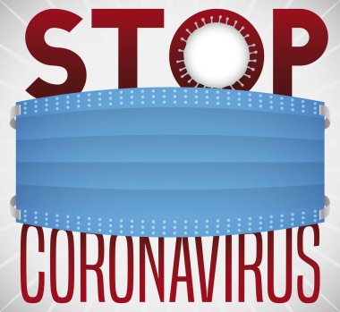Dünya çapında Coronavirus 'u Durdurmaya Yönelik Sağlık Maskesi, Vektör Resimleri