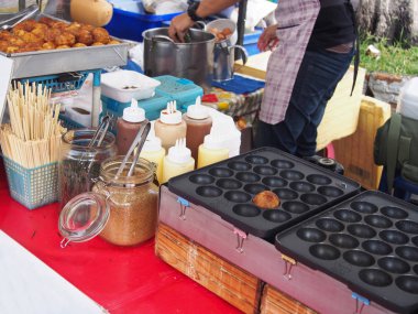 Kan ya da ahtapot topu, bir sokak gıda durak Japonca sokak gıda