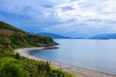 Nha Trang bay, Vietnam. Pham Van Dong (657) karayolu görüntüleyin. Nha Trang onun plajları ve tüplü dalış için bilinen ve bir hedef için uluslararası turist geliştirdi.