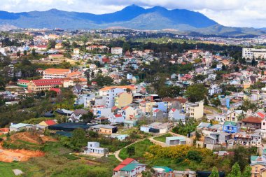 Dalat şehir, Robin hill, Dalat, Lam Dong, Vietnam görünümden. En çok da Lat güzel ve Vietnam ünlü şehir.
