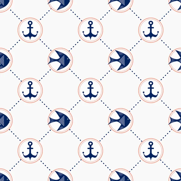 Maritieme sfeer patroon — Stockvector