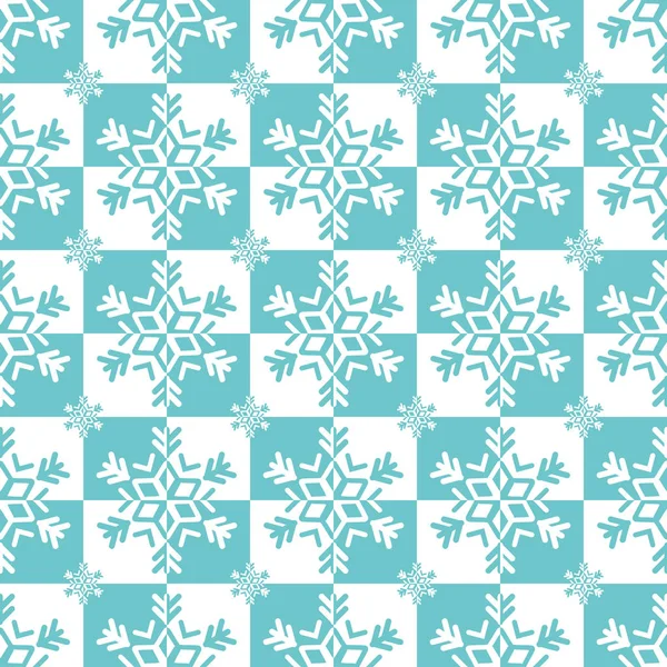 Flocos de neve azuis e brancos — Vetor de Stock