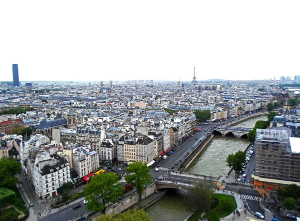 Widok z dachu katedry Notre-Dame — Zdjęcie stockowe