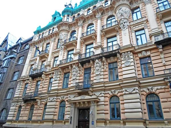 Nouveau architecture in Riga — Stock Photo, Image