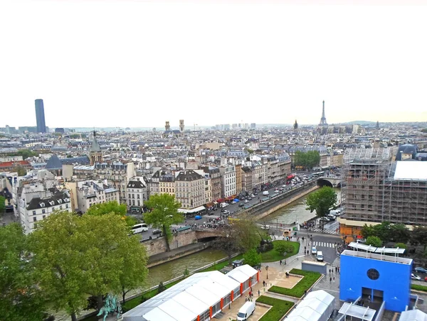 Vista desde la azotea de la Catedral de Notre Dame — Foto de Stock