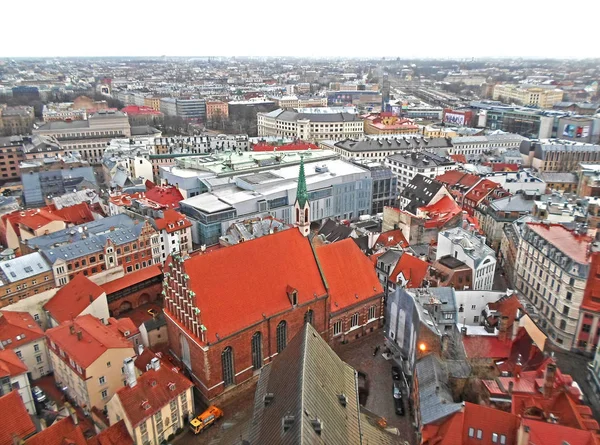 Panoramik şehir merkezi eski Riga — Stok fotoğraf