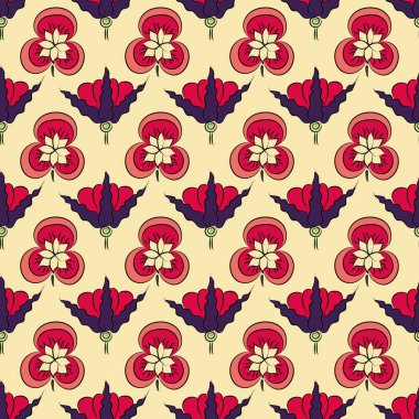 art nouveau çiçekler