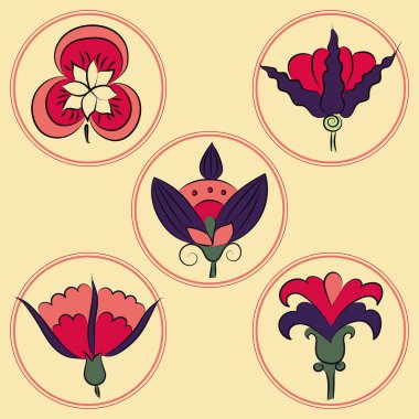 art nouveau çiçekler