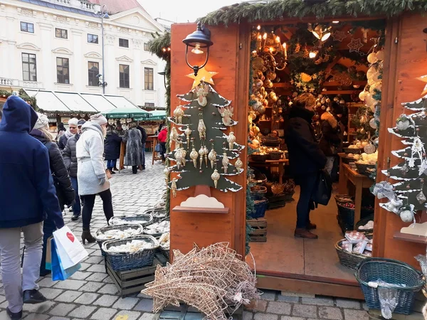 Bécs Ausztria 2017 December Hagyományos Karácsonyi Vásár — Stock Fotó