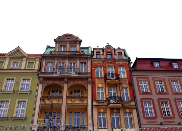 Poznań Grudnia 2017 Stary Rynek Architektury Kolorowych Budynków — Zdjęcie stockowe