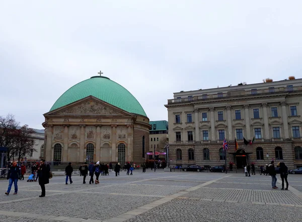 Berlino Germania Dicembre 2017 Cattedrale Sant Edvige Una Cattedrale Cattolica — Foto Stock