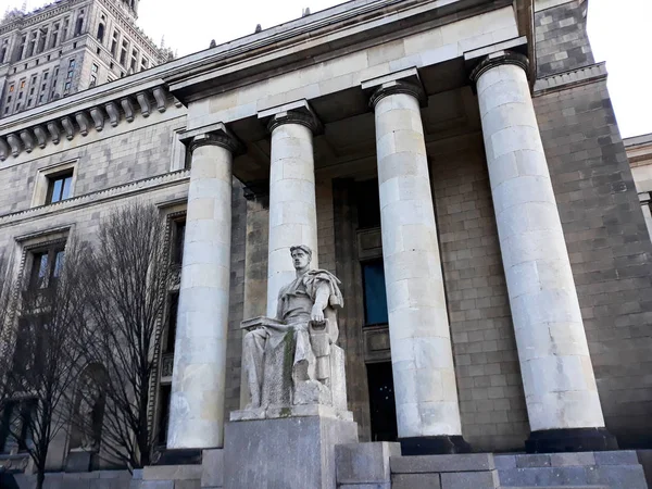 Warsaw Polen December 2017 Paleis Van Cultuur Wetenschap Een Opmerkelijke — Stockfoto