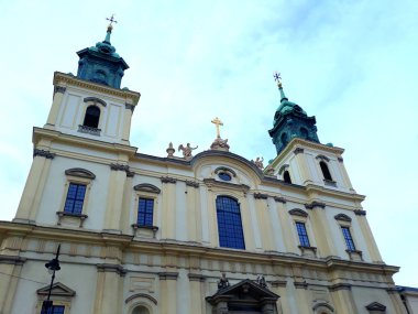 Warsaw, Polonya - 15 Aralık 2017: Eski Varşova şehir mimarisinde