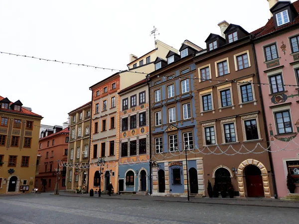 Warsaw Poland December 2017 Warsaw Old Town Market Place — Stock Photo, Image