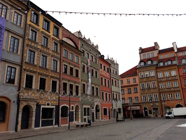 Varsovie Pologne Décembre 2017 Place Marché Vieille Ville Varsovie — Photo