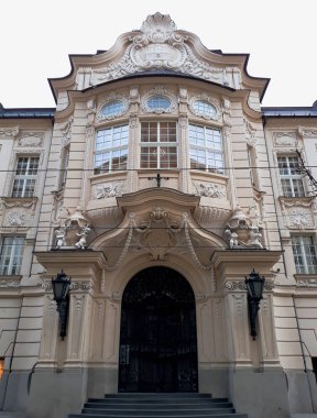 Bratislava, Slovakya - 15 Aralık 2017: Slovak Filarmoni, Reduta Bratislava konser salonu