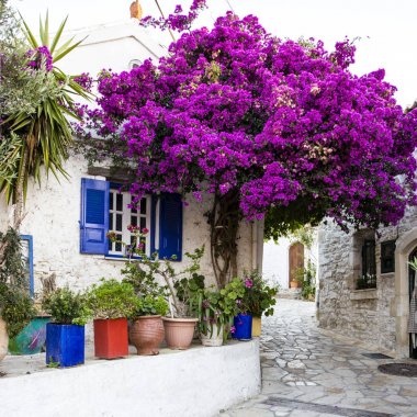 Afionas, Corfu sokaklarında