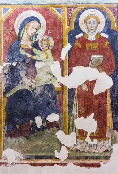 Anonym fresker i Santo Stefano Church, Soleto, Italien fresco — Stockfoto