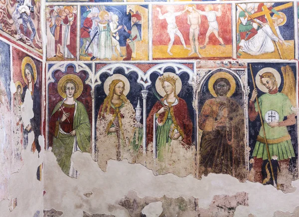 Anonymous frescoes of Santo Stefano Church, Soleto, Italy fresco — Stock Photo, Image