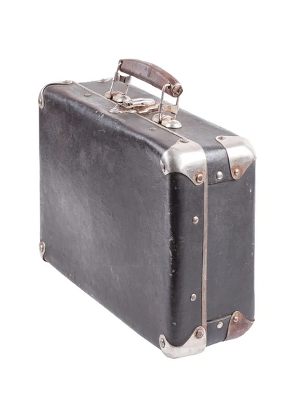 Vintage régi bőrönd elszigetelt — Stock Fotó