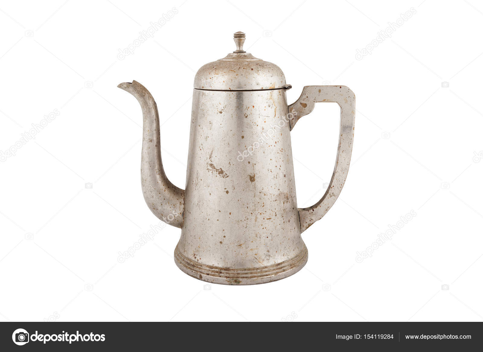 Old vintage coffee pot isolated on white background Stock Photo by ©Larineb  154119284