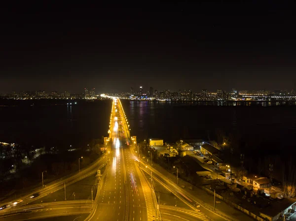 Ночная Дорога Киевский Беспилотник — стоковое фото