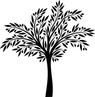 Zeytin ağacı silueti