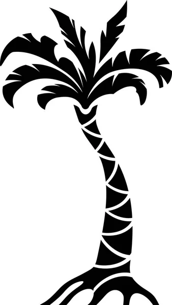 Silueta de palmera — Vector de stock