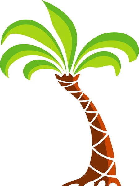 Green palm tree — Stock Vector