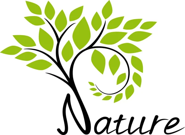 Árbol símbolo de naturaleza — Vector de stock