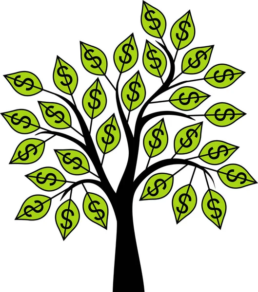 Icona dell'albero dei soldi Illustrazione Stock