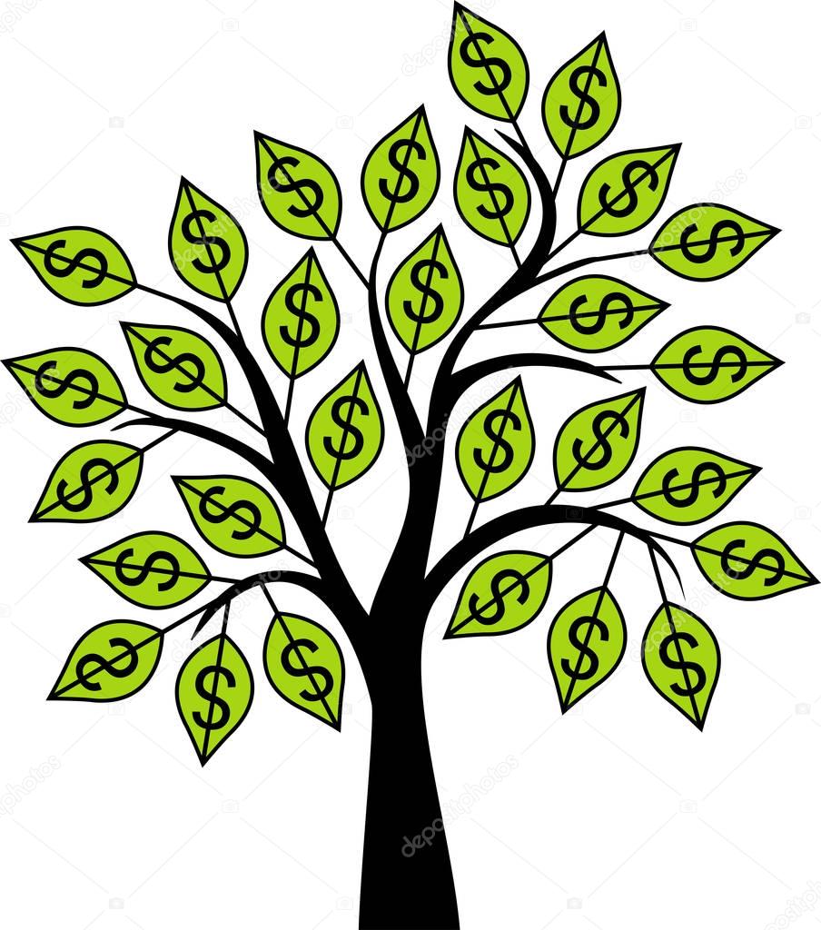 Money tree icon