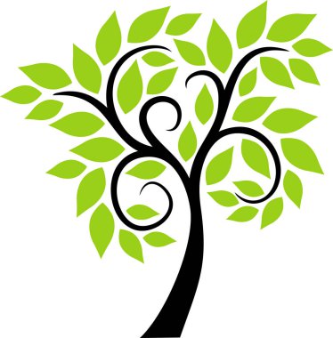 Girdap ağaç silüeti