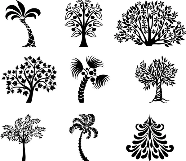 Ensemble d'arbres IV — Image vectorielle