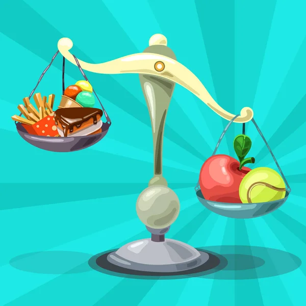 Выбор здоровой пищи — стоковый вектор