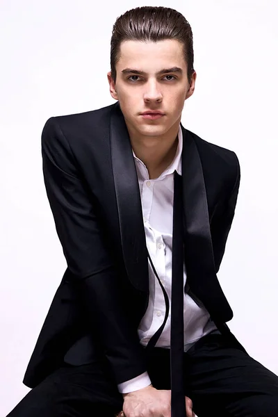 Male Model in a tuxedo, studio — Stock Photo, Image