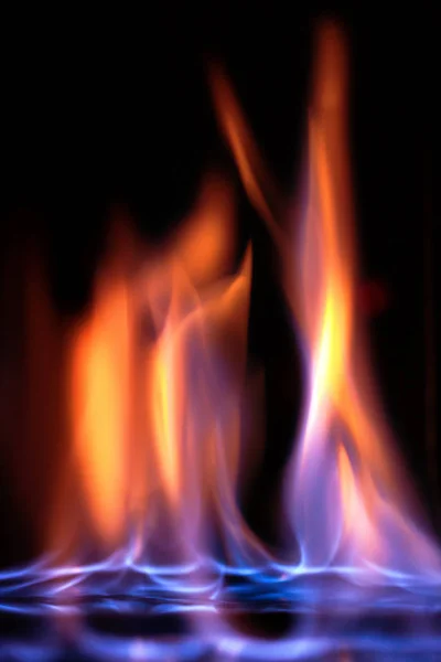 Multi-colored flame of burning alcohol — Stock Photo, Image