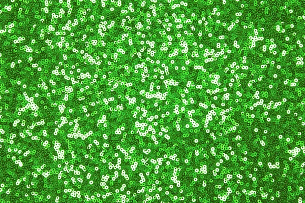 Fond textile paillettes vert étincelant — Photo