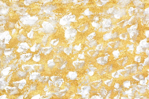 Manchas de pintura blanca sobre el fondo dorado —  Fotos de Stock